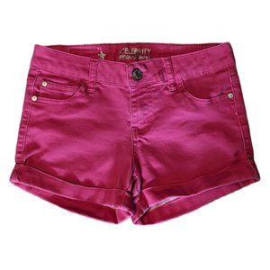 Celebrity Pink Jeans Shorts Stretch Denim Low Rise 3 inch inseam Size 1 28x3